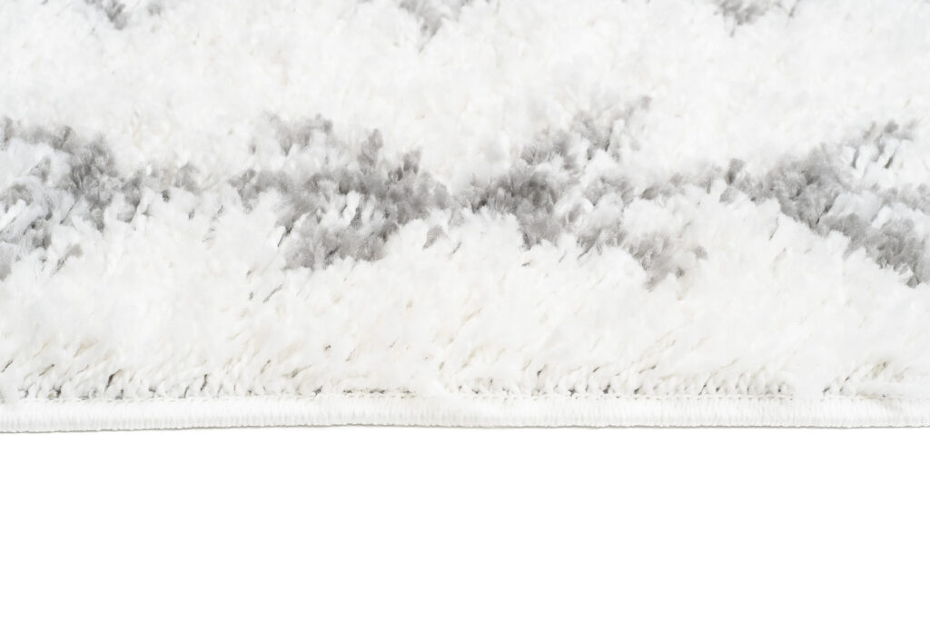 Teppichläufer Boho mit Fransen Creme Geometrisch Shaggy