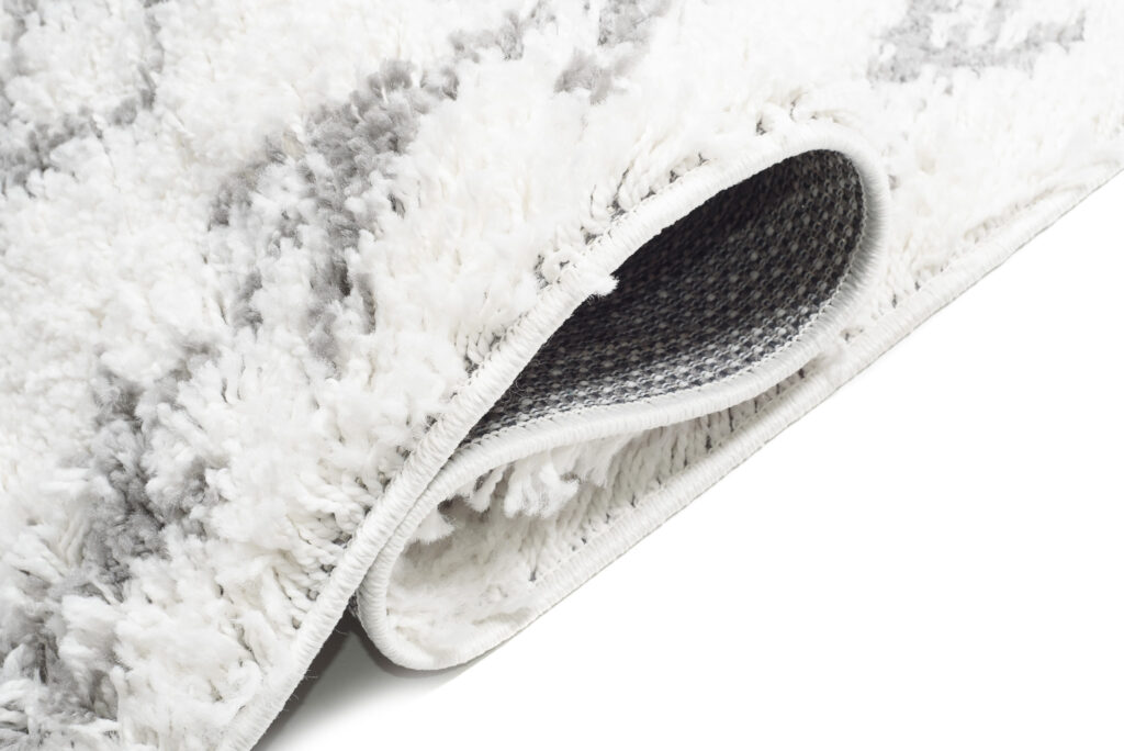Teppichläufer Boho mit Fransen Creme Geometrisch Shaggy