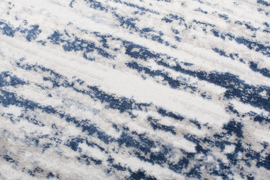 Teppich Sky Blau Creme Modern Linien