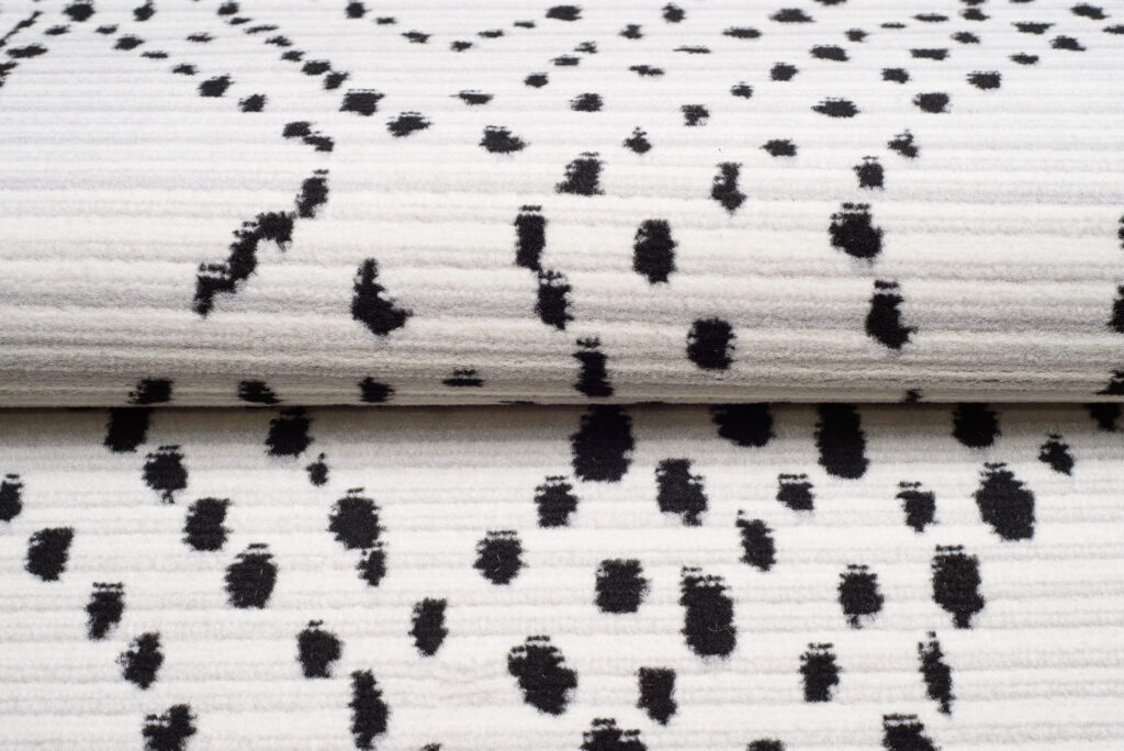 Teppich Juno Ethno Modern Punkte Schwarz Creme Grau