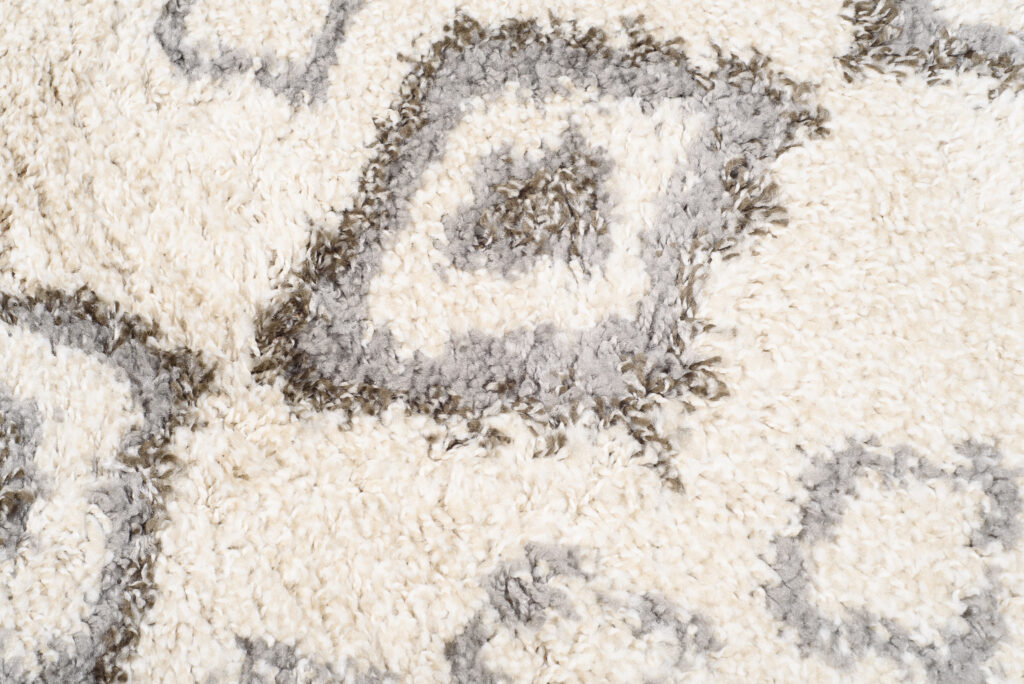Teppich Boho Rund Creme Ethno Shaggy