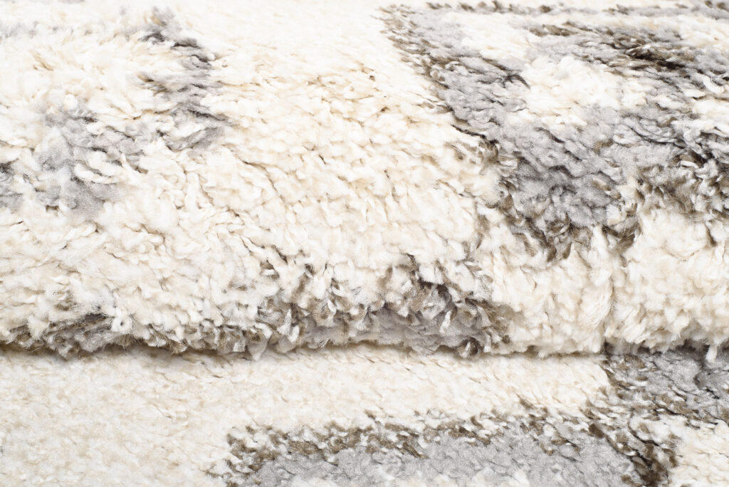 Teppich Boho Rund Creme Ethno Shaggy