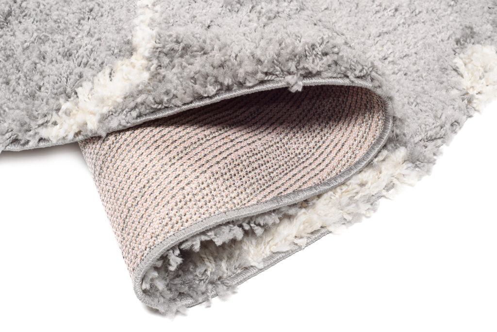 Teppich Boho Rund Grau Marokkanisch Kleeblatt
