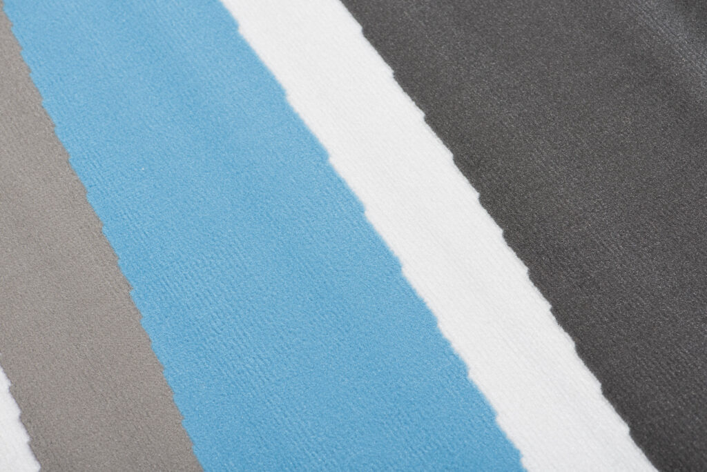Teppich Maya Grau Blau Abstrakt Wellen