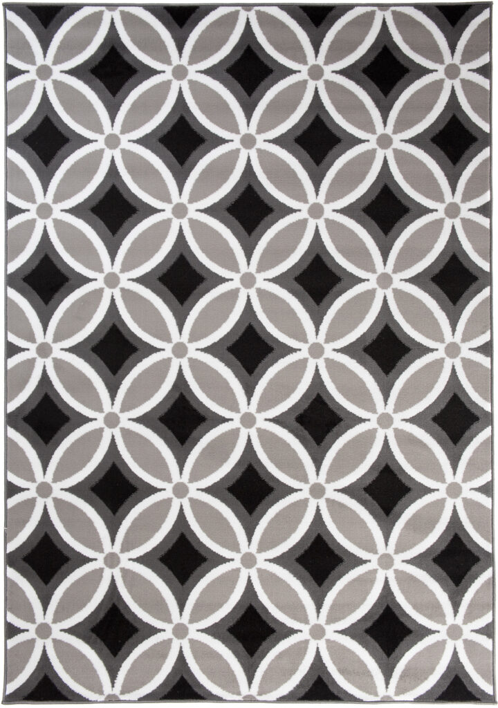 Teppich Maya Grau Geometrisch Mosaik