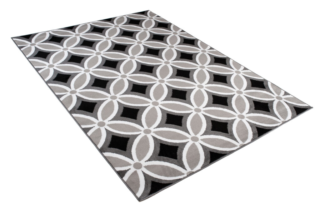 Teppich Maya Grau Geometrisch Mosaik