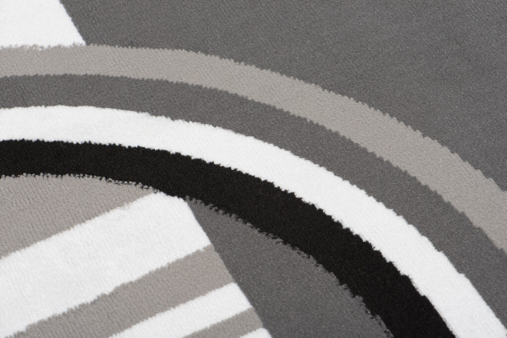 Teppich Maya Grau Weiß Geometrisch Kreise