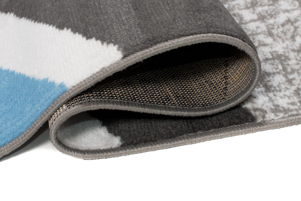 Teppich Maya Grau Blau Geometrisch Linien