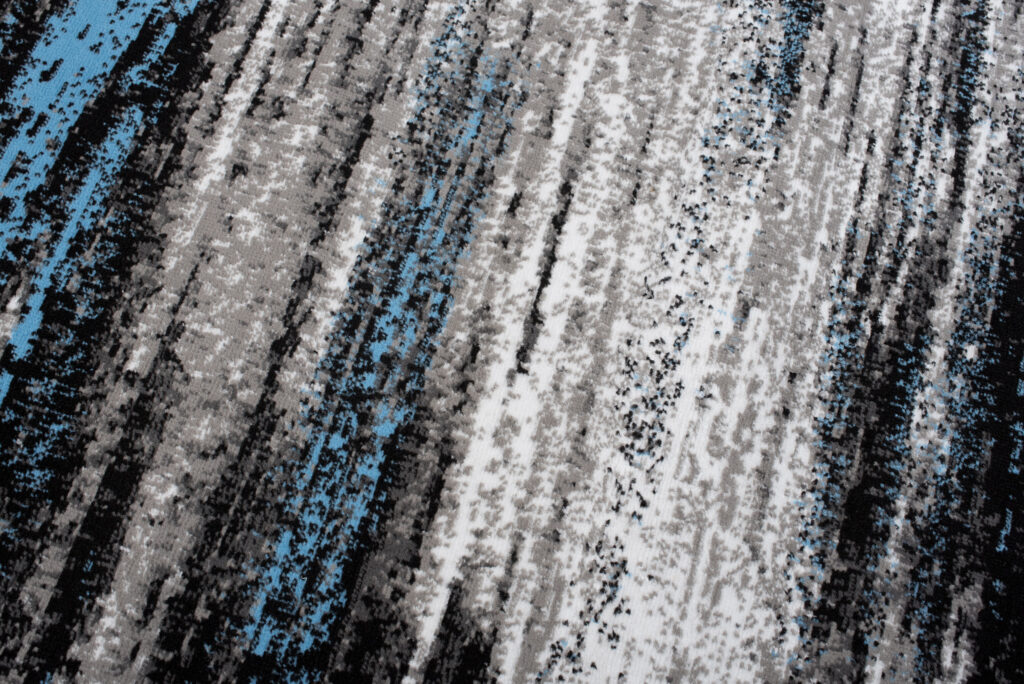 Teppich Maya Grau Blau Abstrakt