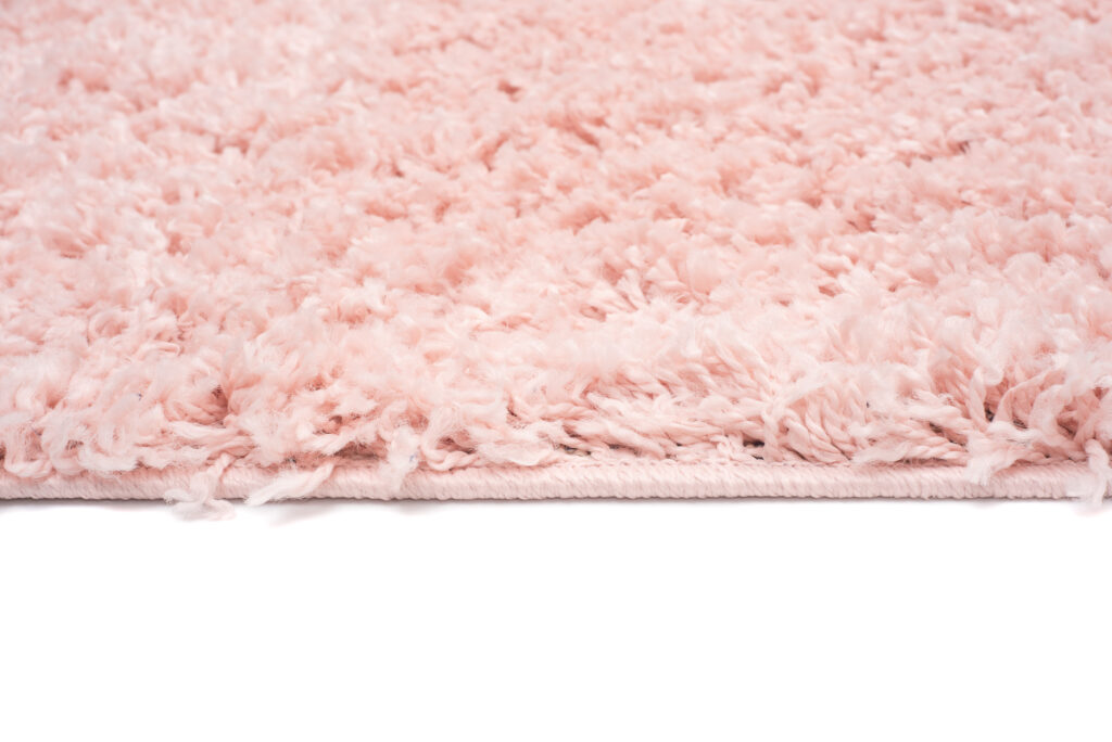 Teppich Boho mit Fransen Rosa Shaggy
