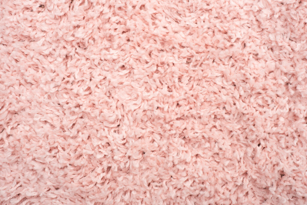 Teppich Boho mit Fransen Rosa Shaggy