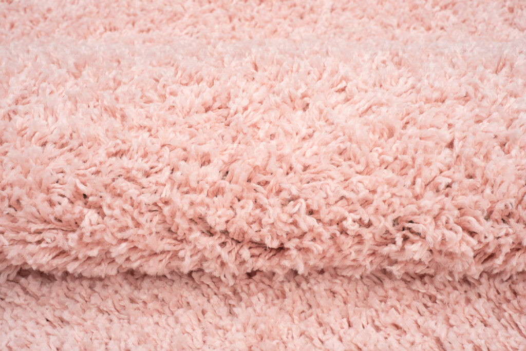 Teppich Boho mit Fransen Rosa Shaggy