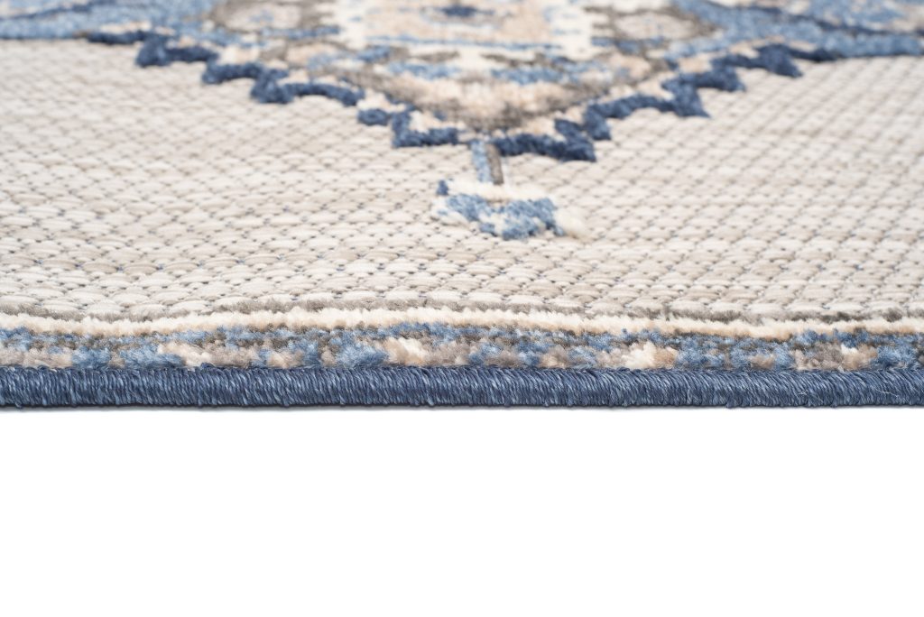 Teppich Outdoor Patio Grau Blau Vintage