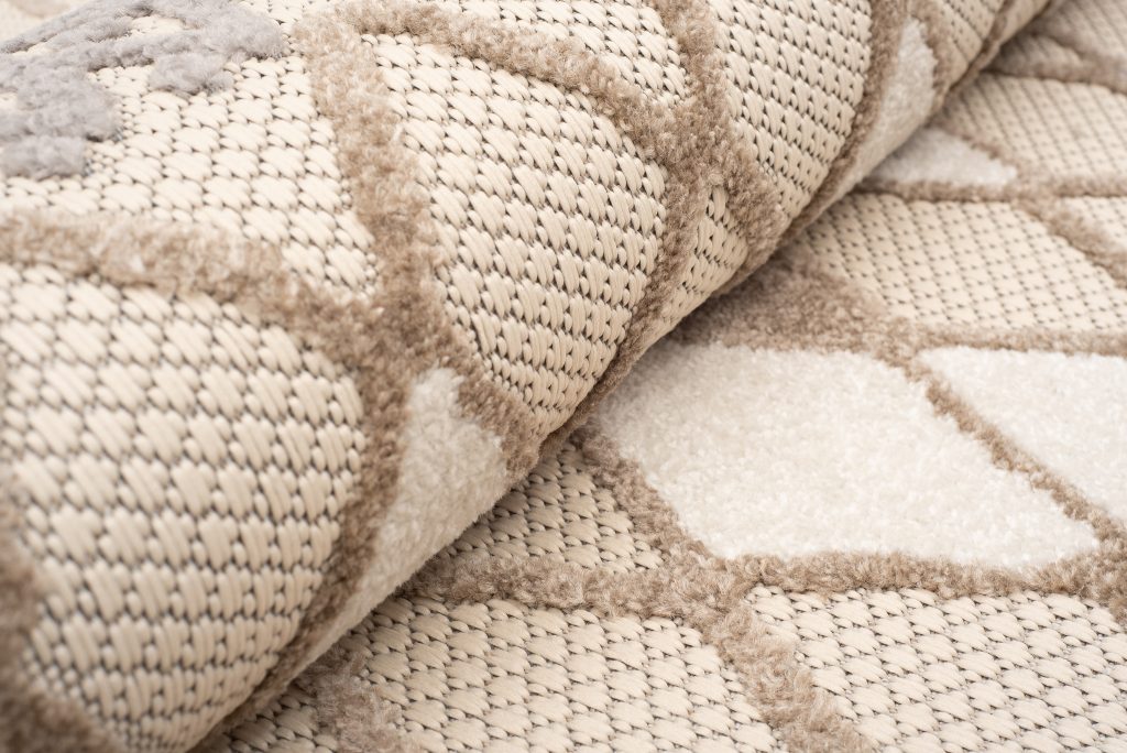 Teppich Outdoor Patio Grau Creme Ethno
