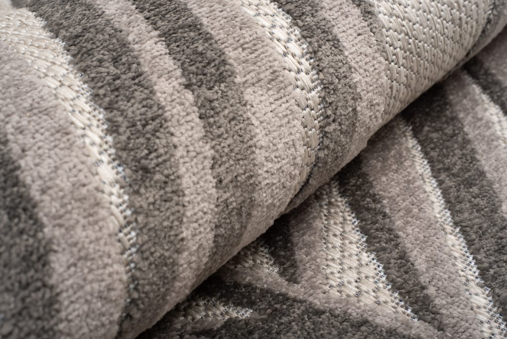 Teppich Outdoor Patio Grau Beige Blätter