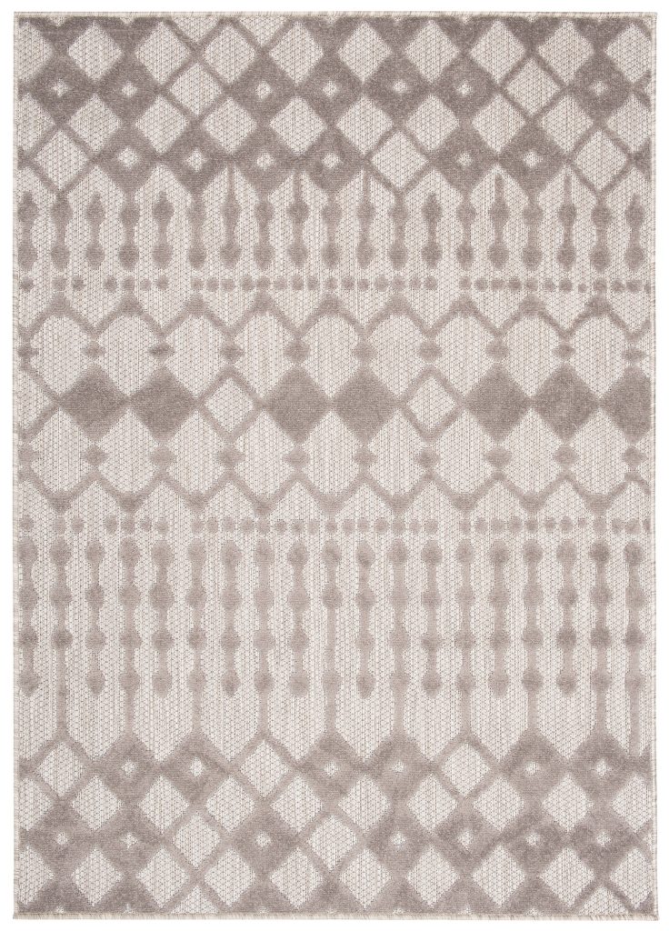 Teppich Outdoor Patio Grau Beige Ethno