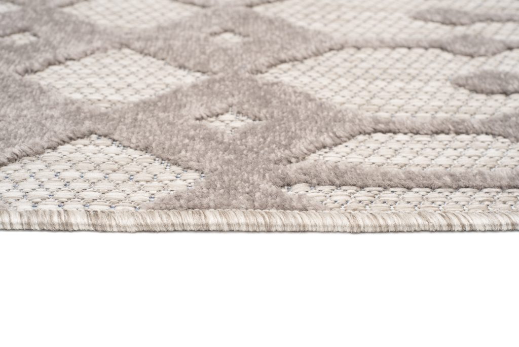 Teppich Outdoor Patio Grau Beige Ethno