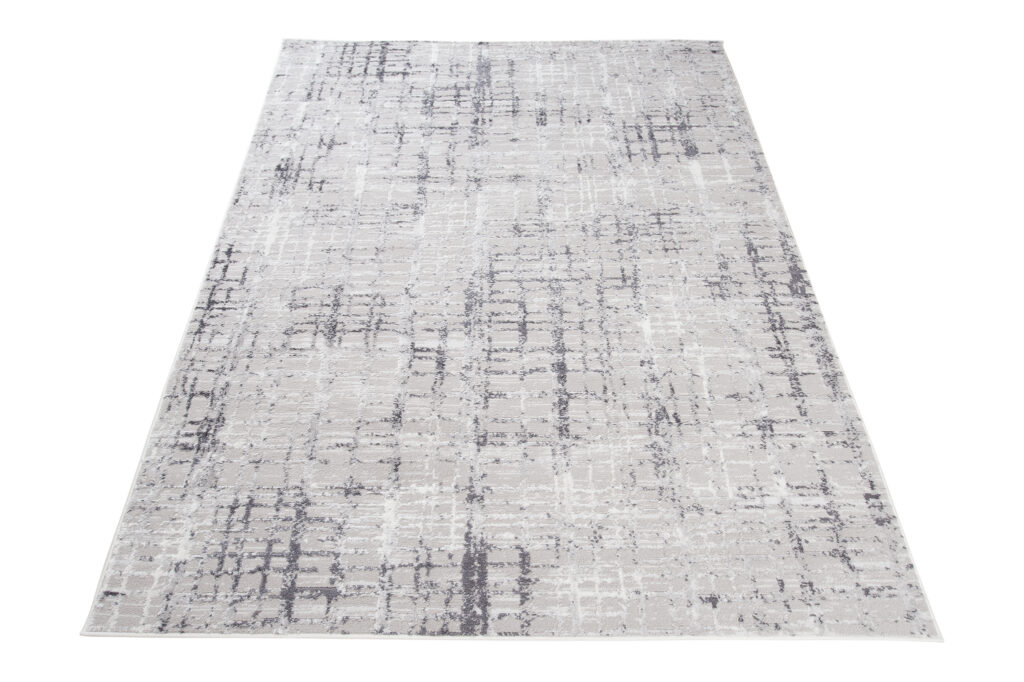Teppich Sky Grau Modern Gitter