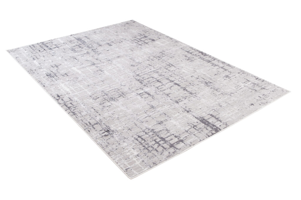 Teppich Sky Grau Modern Gitter
