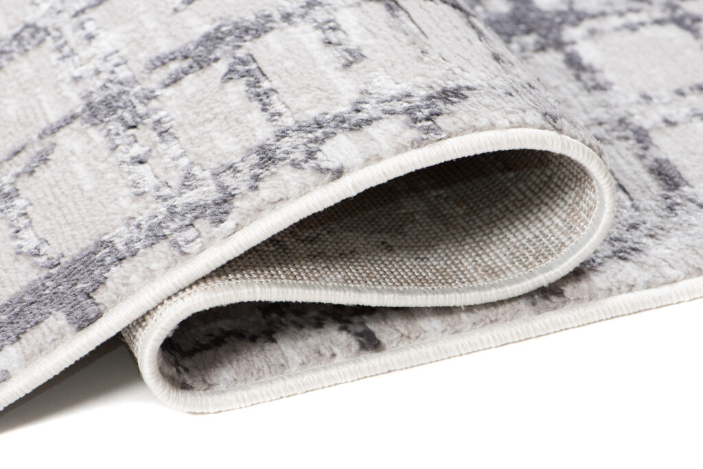 Teppich Sky Grau Modern Gitter