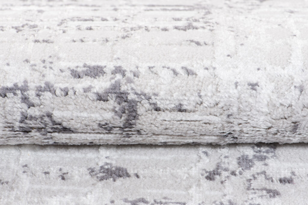 Teppich Sky Grau Modern Gitter