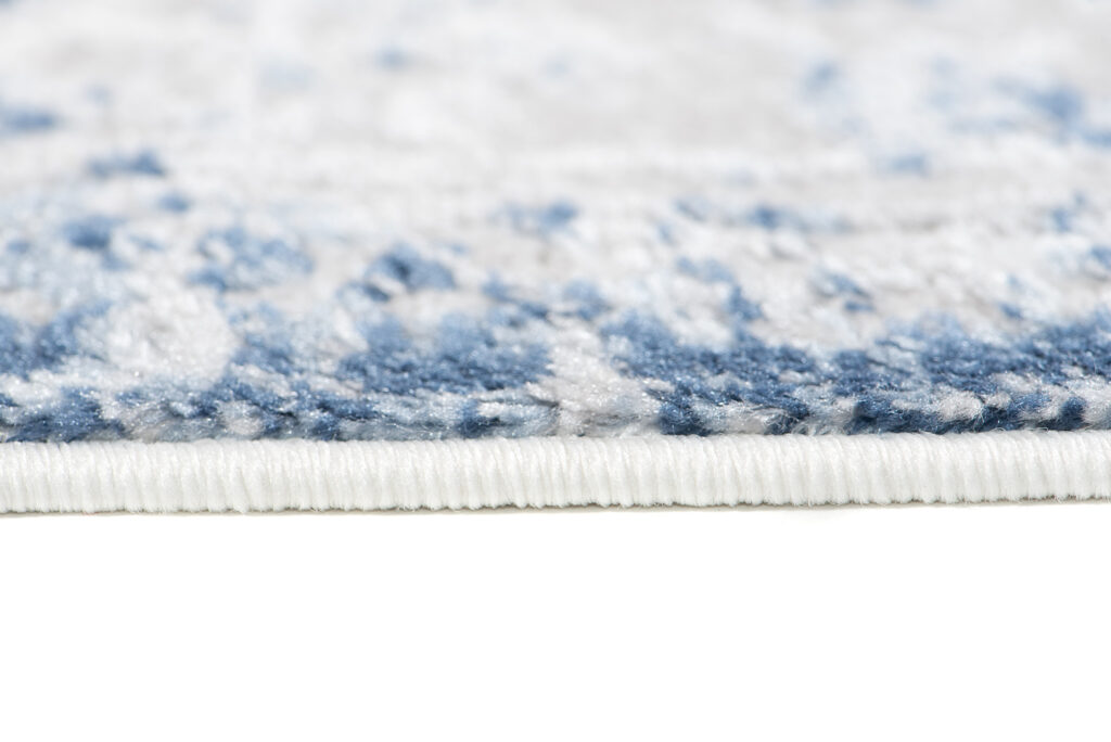 Teppich Sky Blau Grau Rahmen Ornament