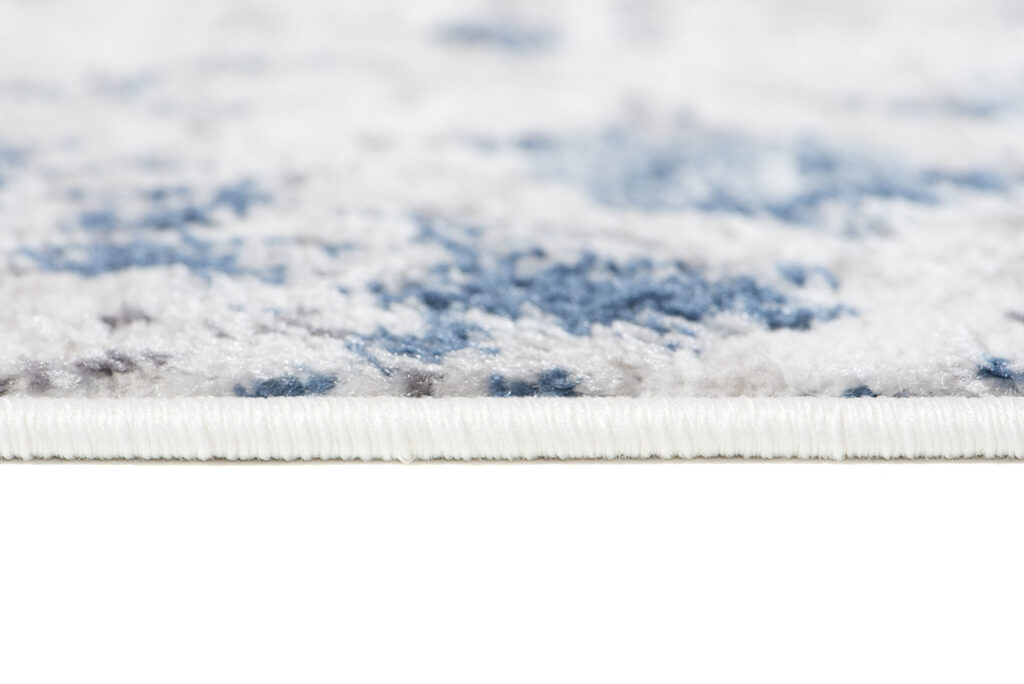 Teppich Sky Blau Creme Modern Zickzack