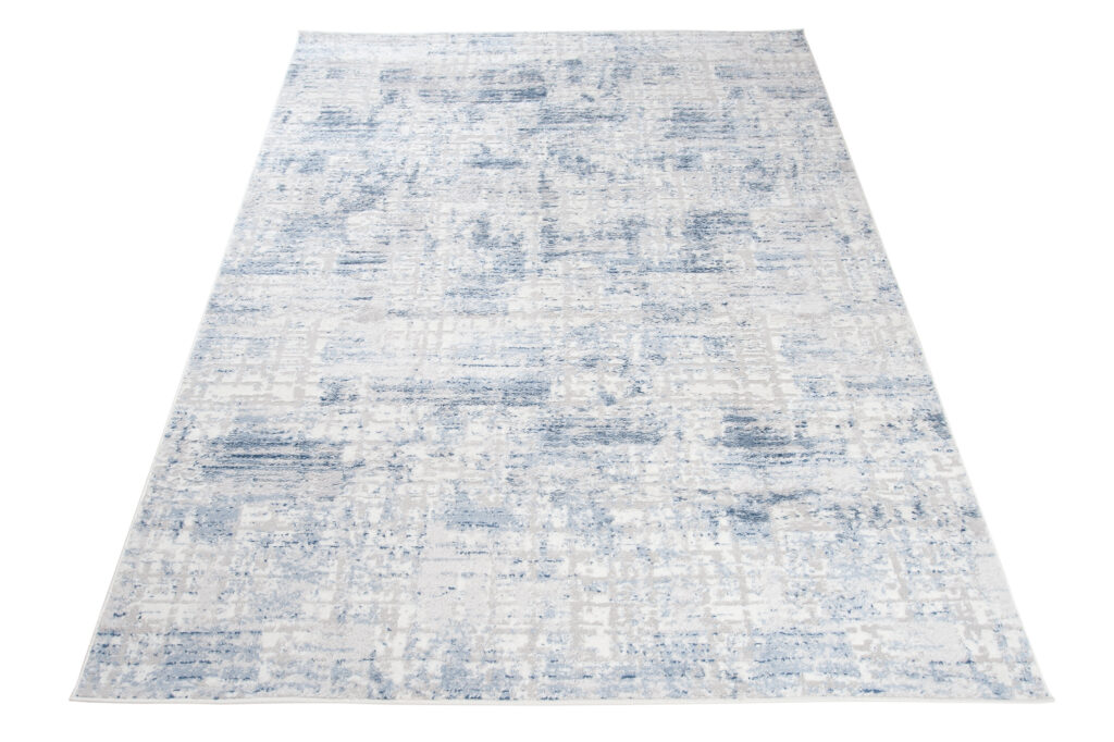 Teppich Sky Blau Grau Abstrakt Streifen