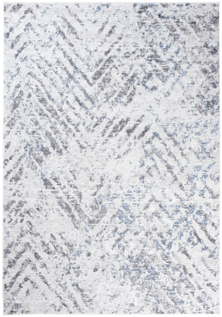 Teppich Sky Grau Blau Modern Zickzack