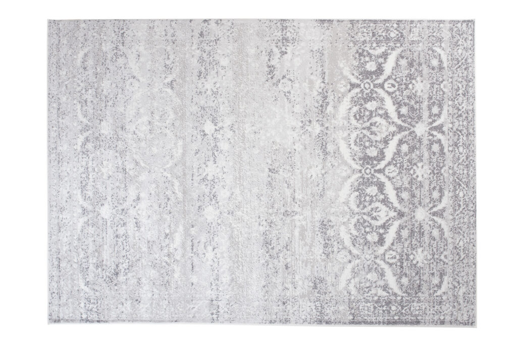 Teppich Sky Grau Vintage Floral Verwischungen