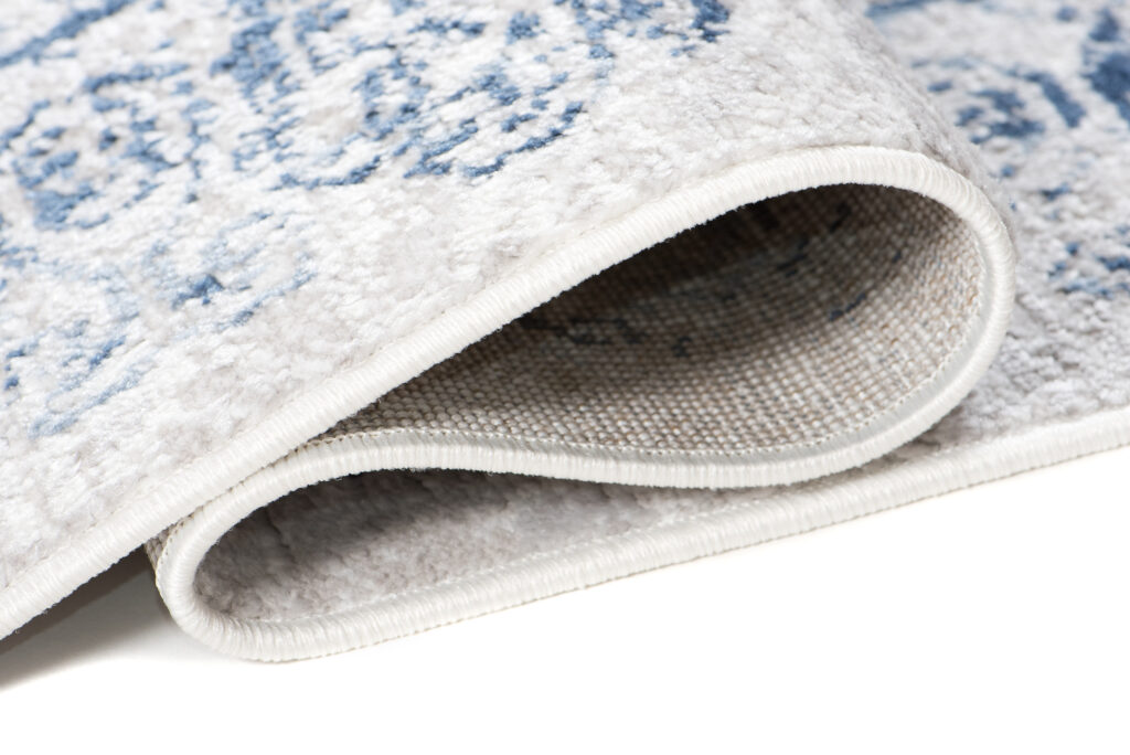 Teppich Sky Blau Creme Verwischungen Vintage