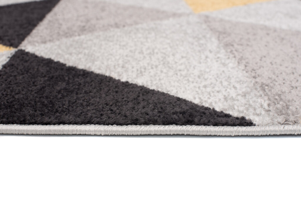 Teppich Lazur Grau Orange Geometrisch Dreiecke
