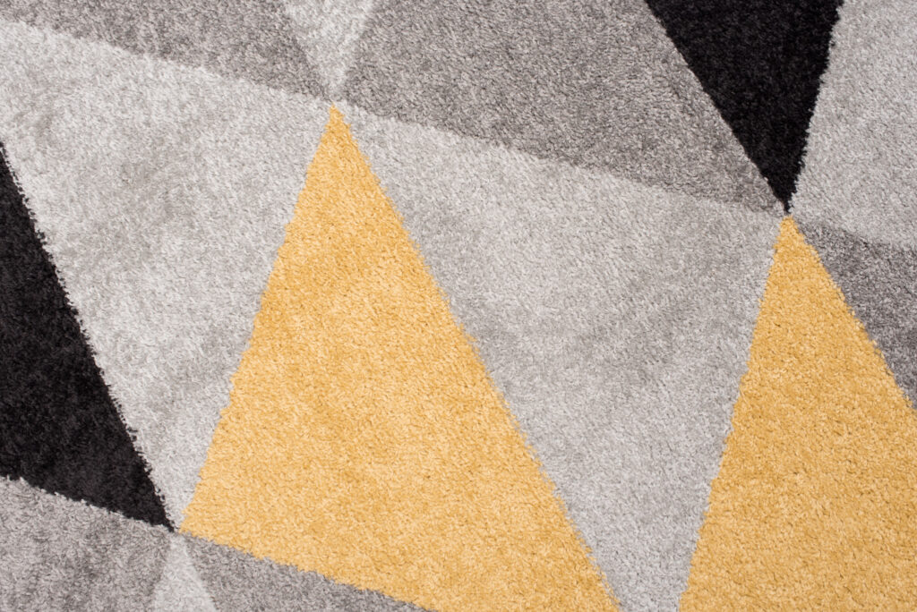 Teppich Lazur Grau Orange Geometrisch Dreiecke
