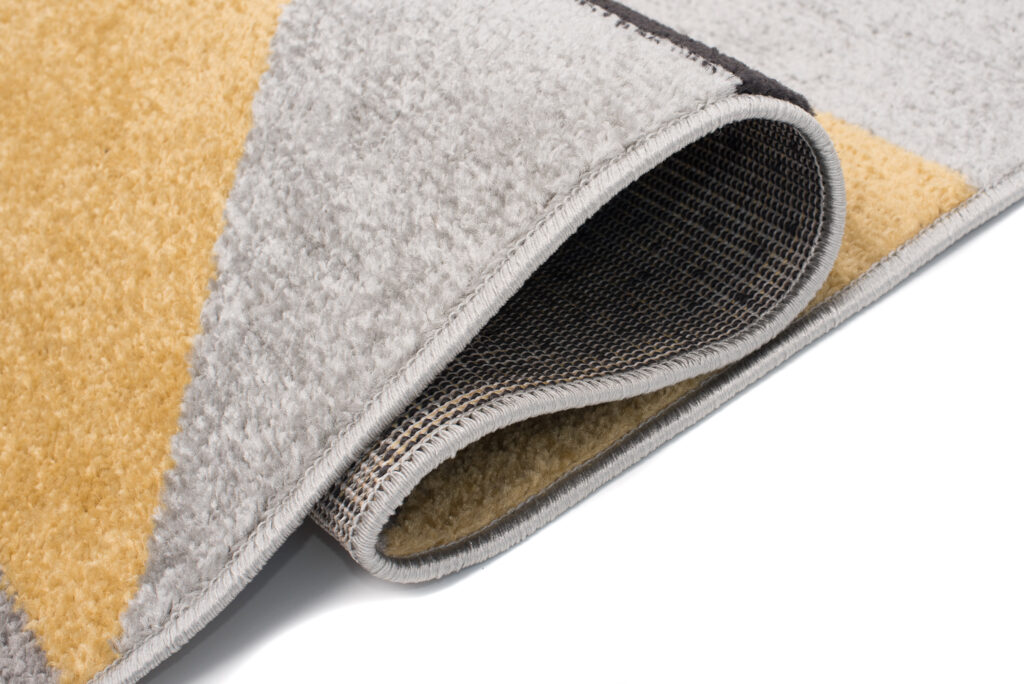 Teppich Lazur Grau Orange Geometrisch Dreiecke