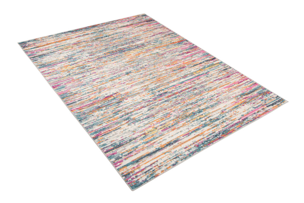 Teppich Lazur Rosa Mehrfarbig Abstrakt Linien