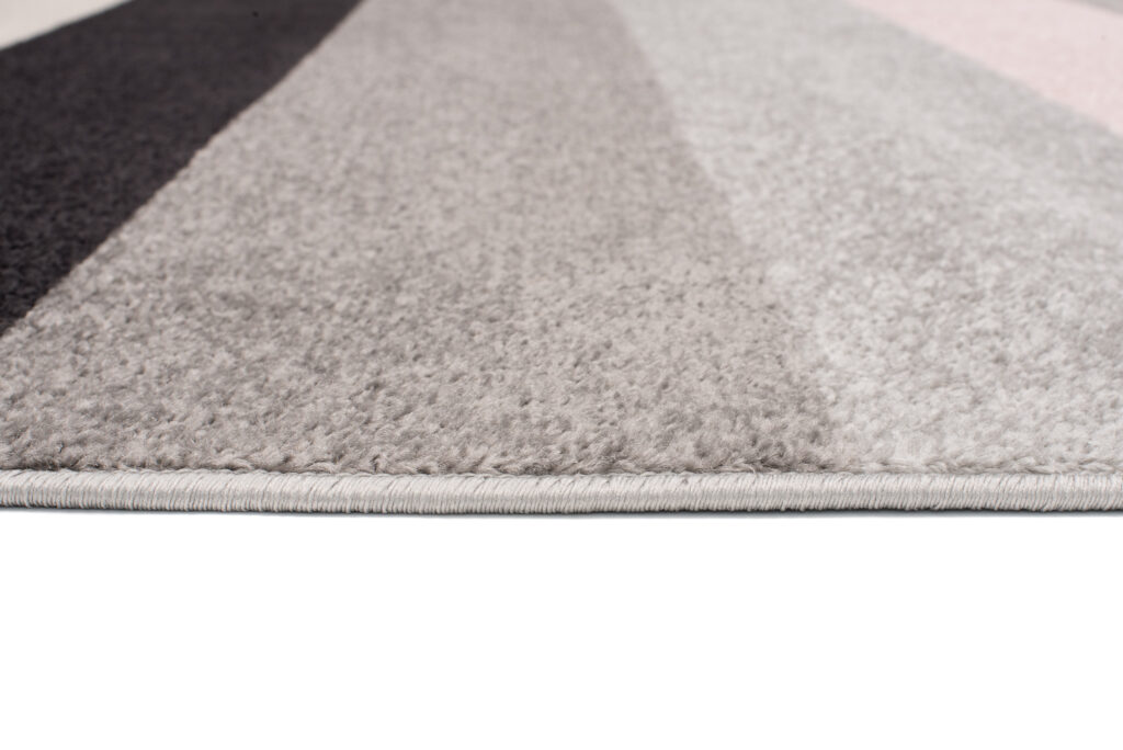 Teppich Lazur Hellgrau Rosa Geometrisch Linien