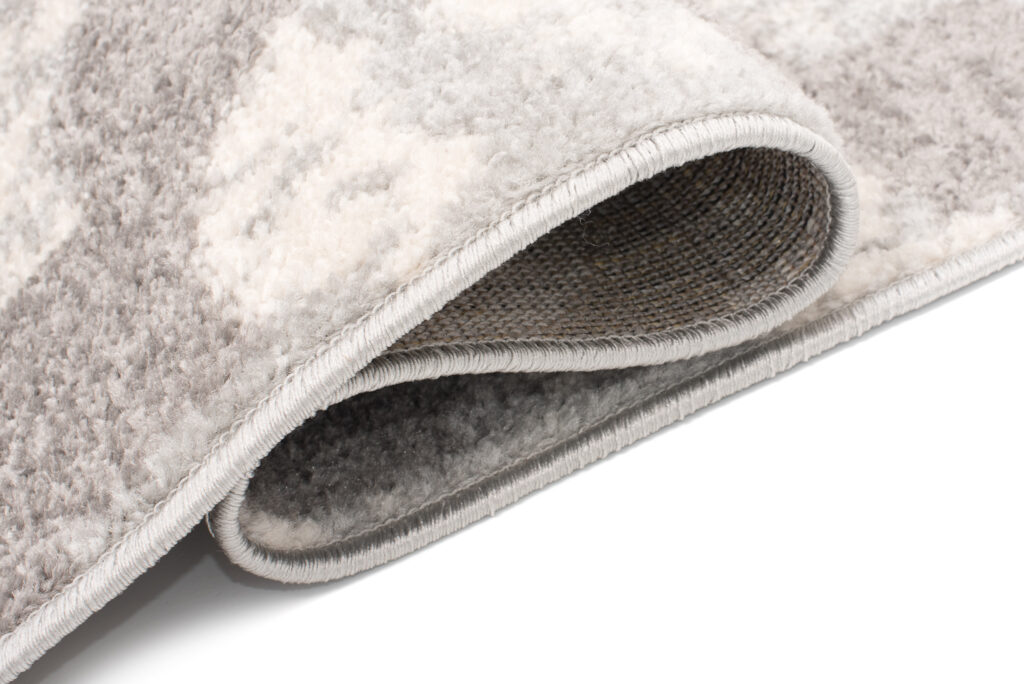 Teppich Lazur Grau Gelb Geometrisch Gitter