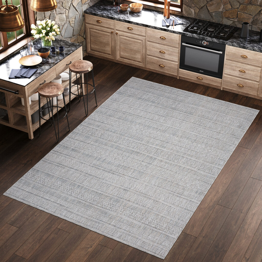Teppich Melissa Grau Melange Ethnisch Indoor Outdoor