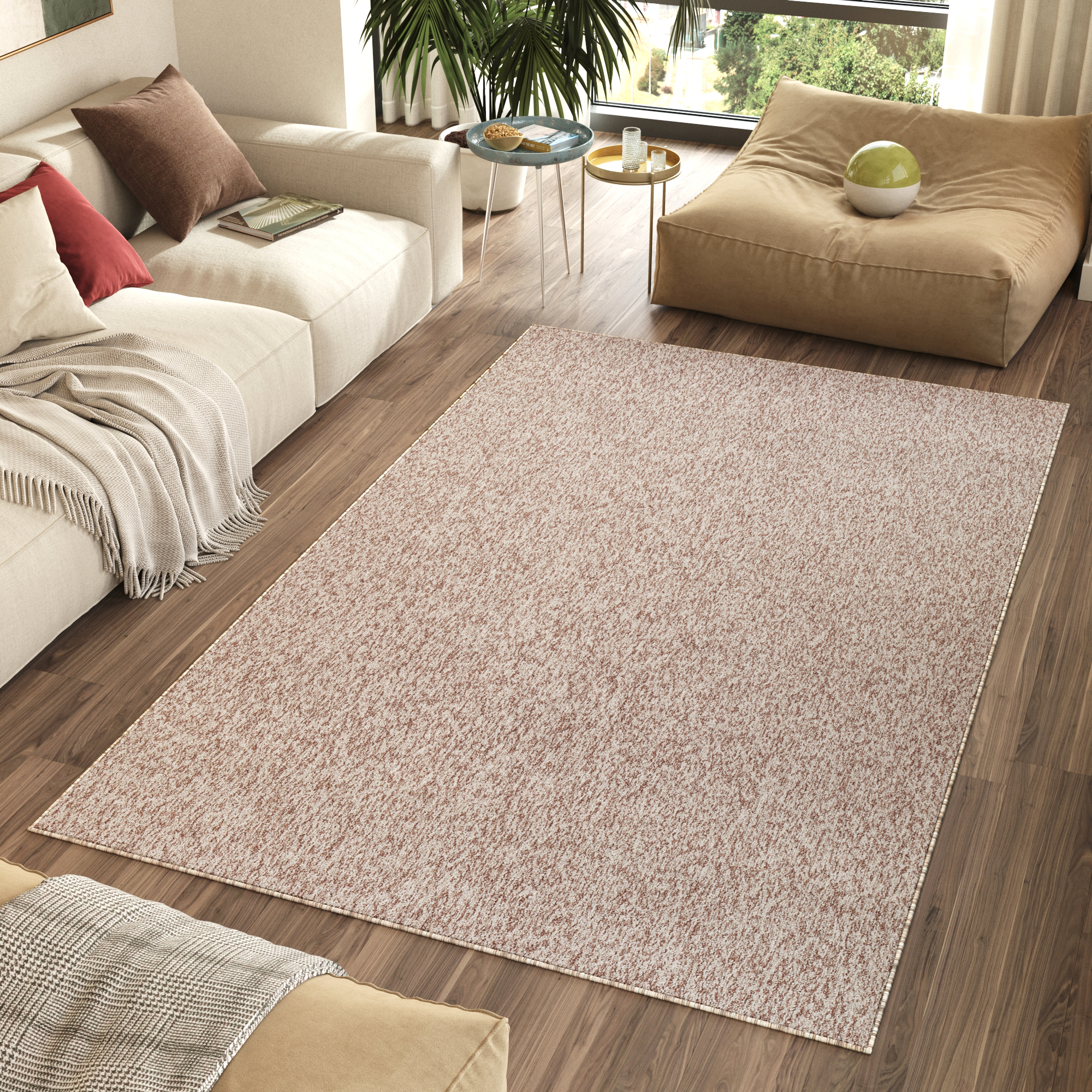 Teppich Nizza Beige Modern Antirutsch