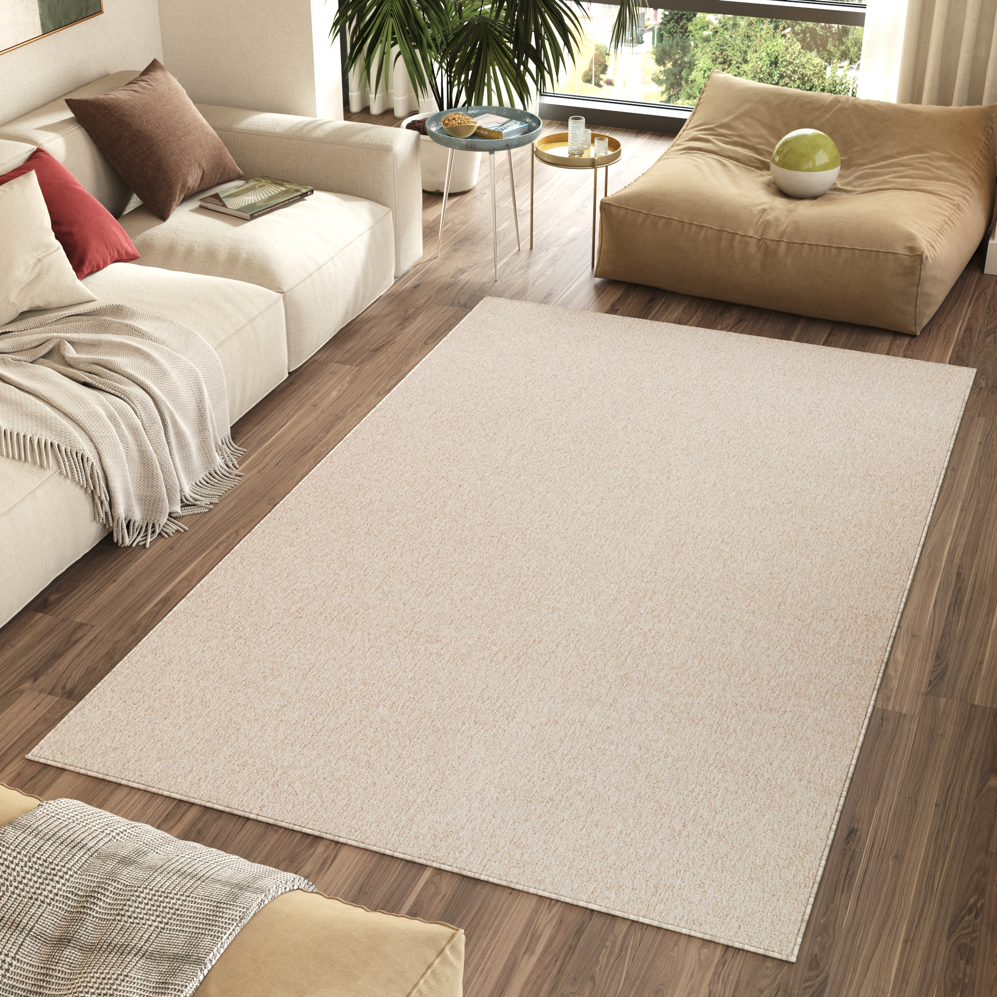 Teppich Nizza Creme Modern Antirutsch