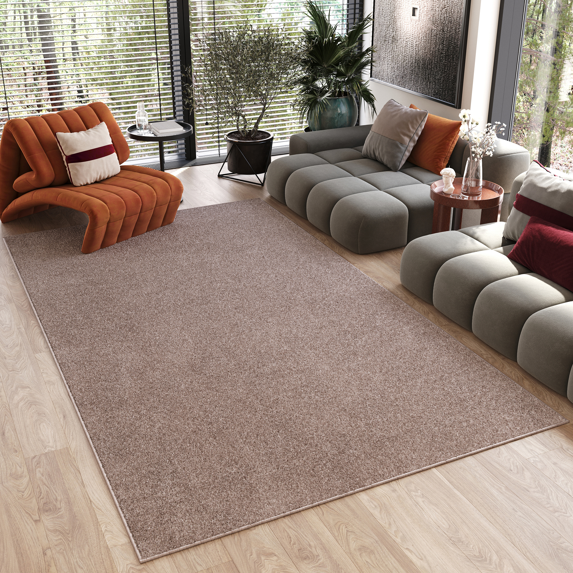 Teppich Noyan Beige Modern Antirutsch