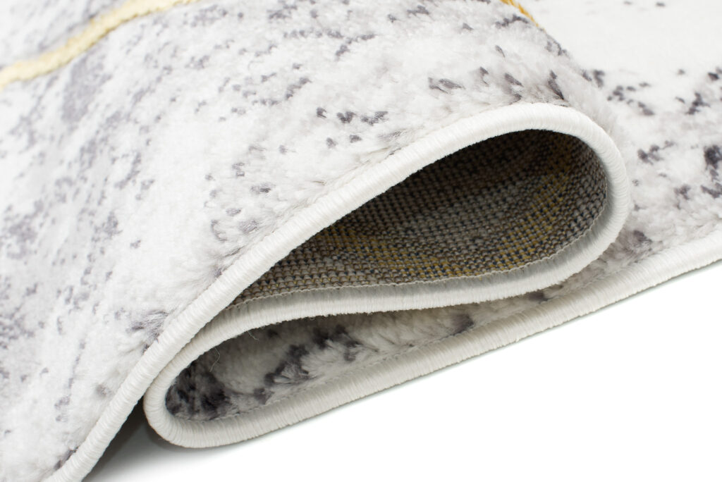 Teppich Shine Geometrisch Grau Gold Linien Effekt 3D