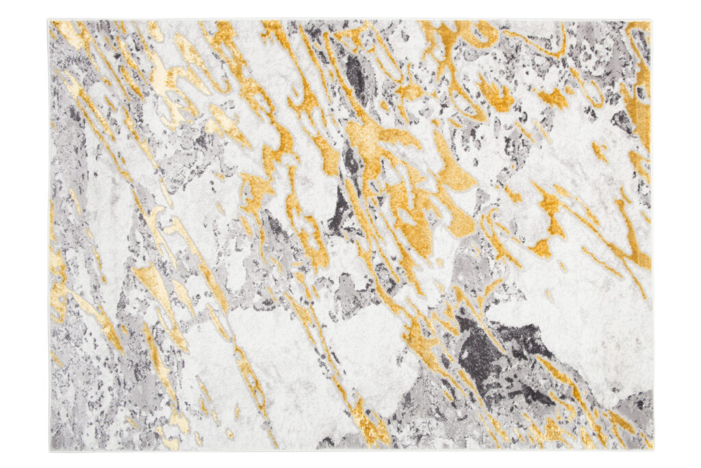 Teppich Shine Creme Grau Gold Abstrakt Effekt 3D