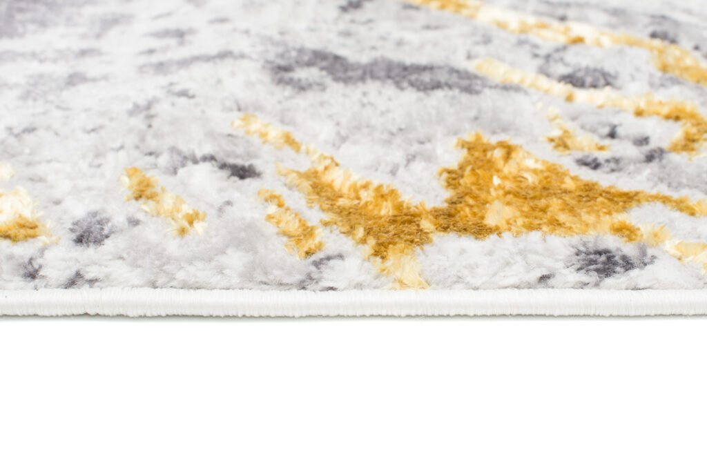 Teppich Shine Creme Grau Gold Abstrakt Effekt 3D