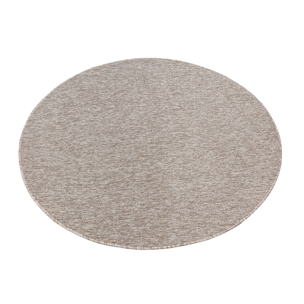 Teppich Nizza Rund Hellbeige Modern Antirutsch