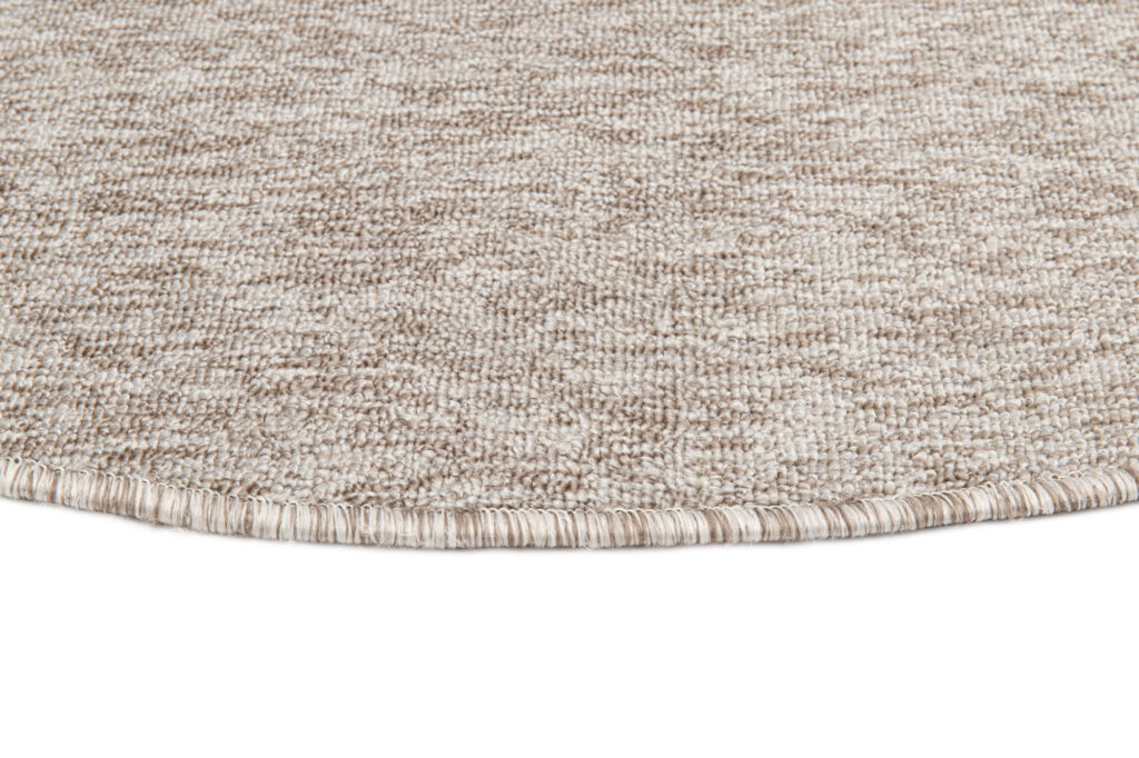 Teppich Nizza Rund Hellbeige Modern Antirutsch