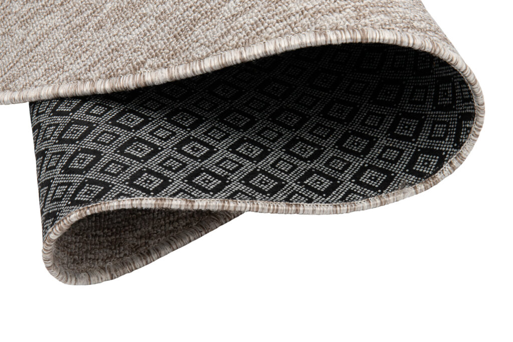 Teppich Nizza Rund Hellbeige Modern Antirutsch
