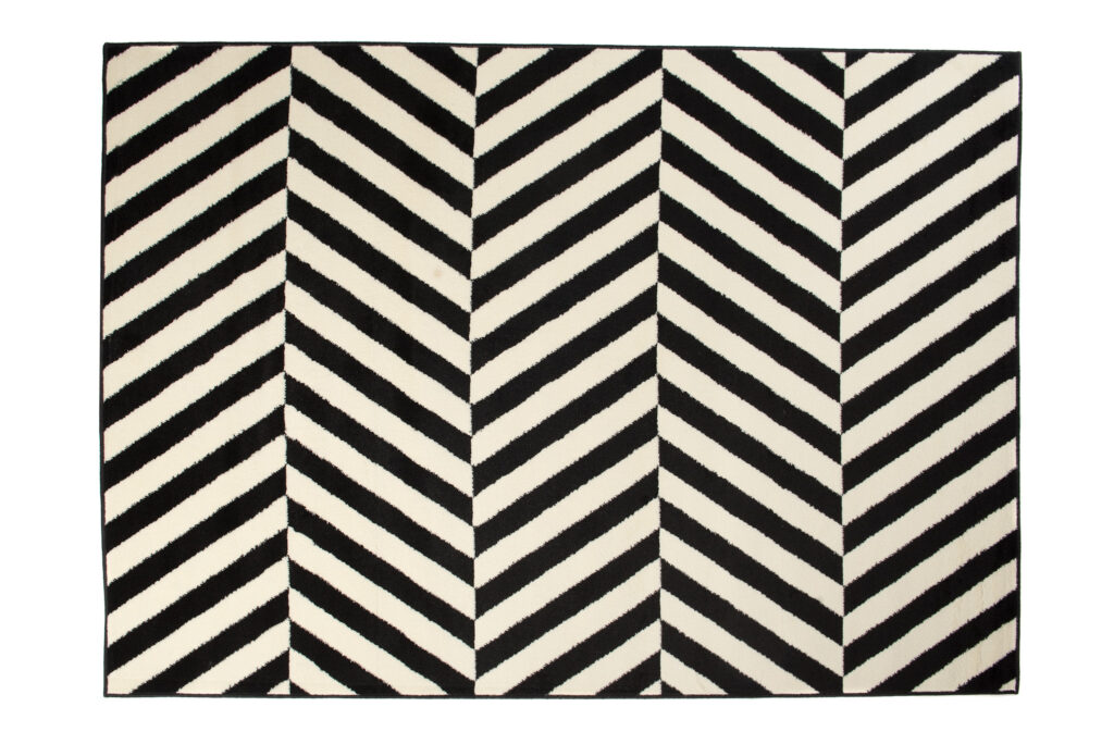 Teppich Dream Modern Kurzflor Schwarz Weiß Geometrisch Streifen
