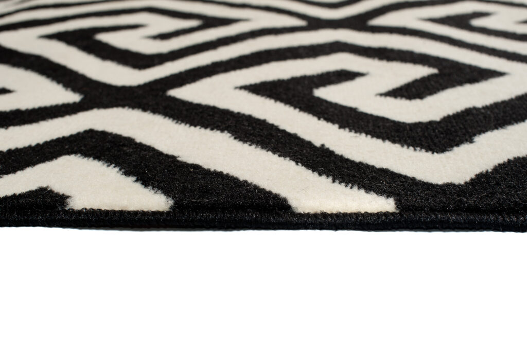 Teppich Dream Kurzflor Schwarz Weiß Modern Griechisch Design