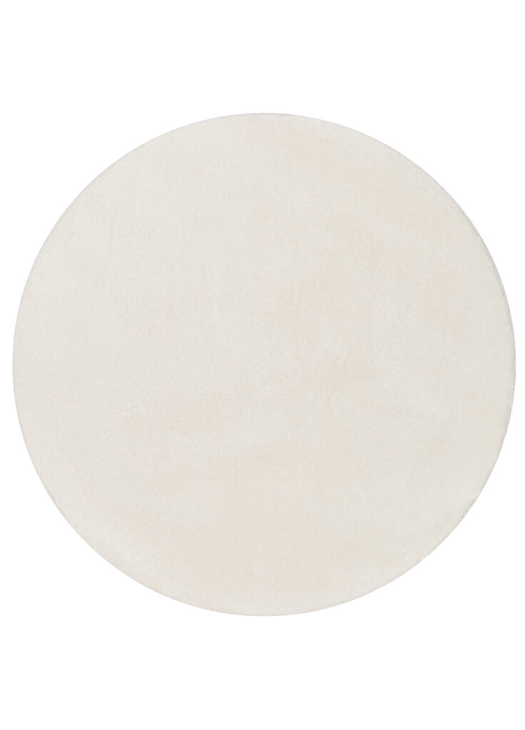Teppich Cuddle Rund Anti-Rutsch Creme Shaggy